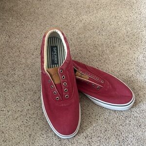 Sperry Men's Red Canvas Boat Shoes